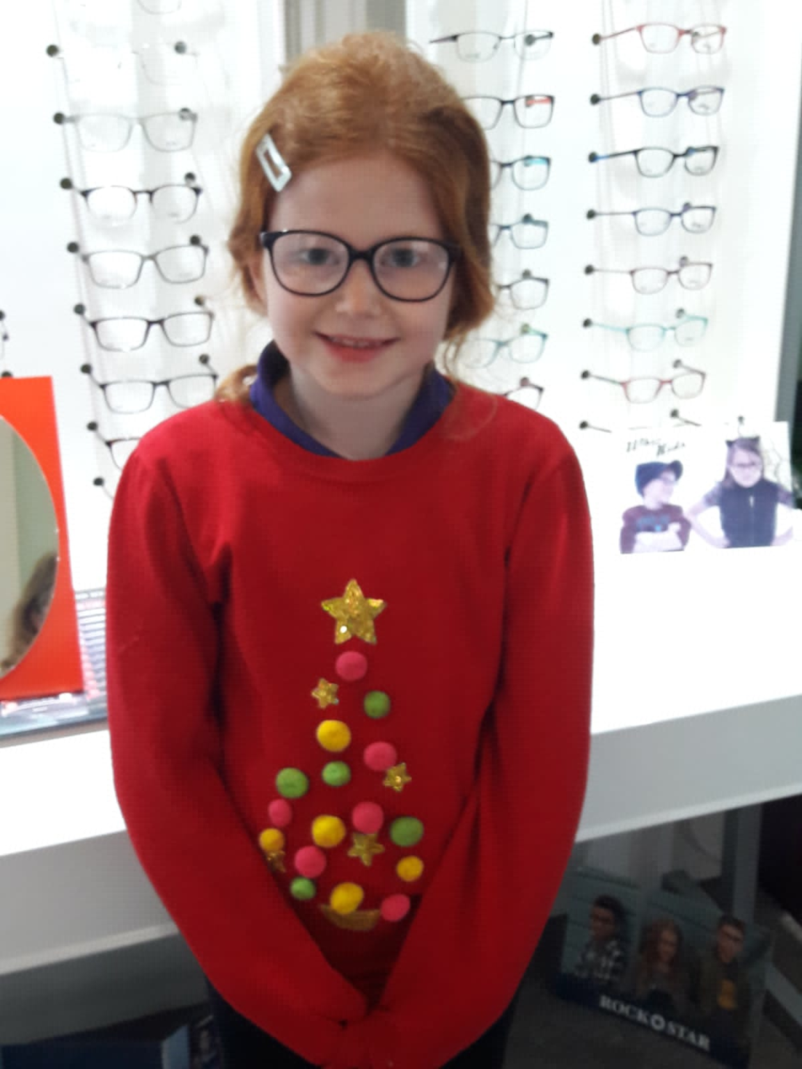 Orla's new glasses Lindsay & Johnson Opticians
